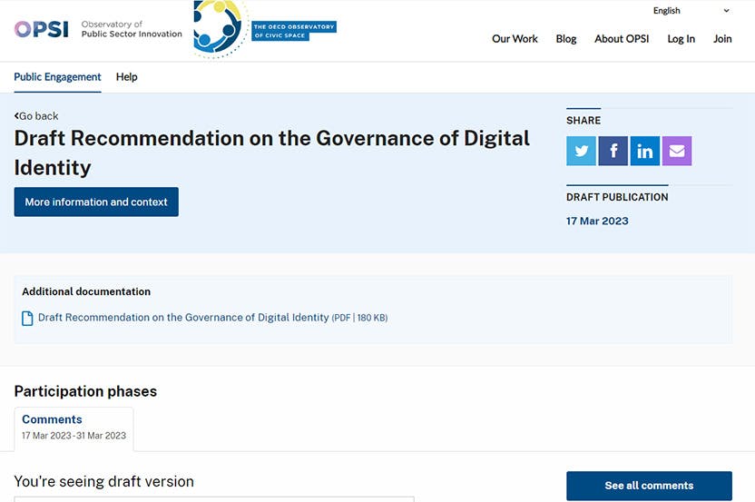 A screenshot of a Consult platform customized for OPSI needs